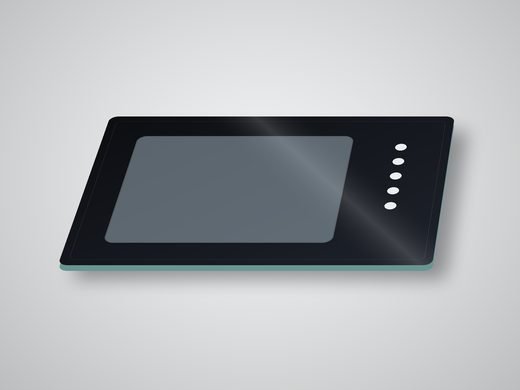 Microwave door glass
